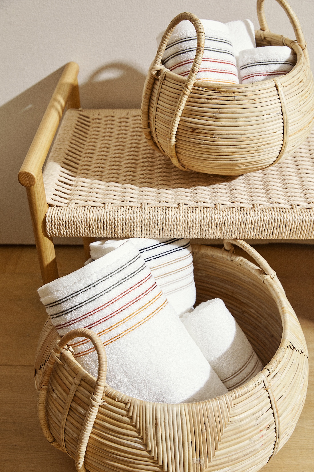 Towels in basket