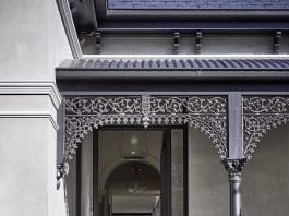 Front entry of Victorian style home Elsternwick House