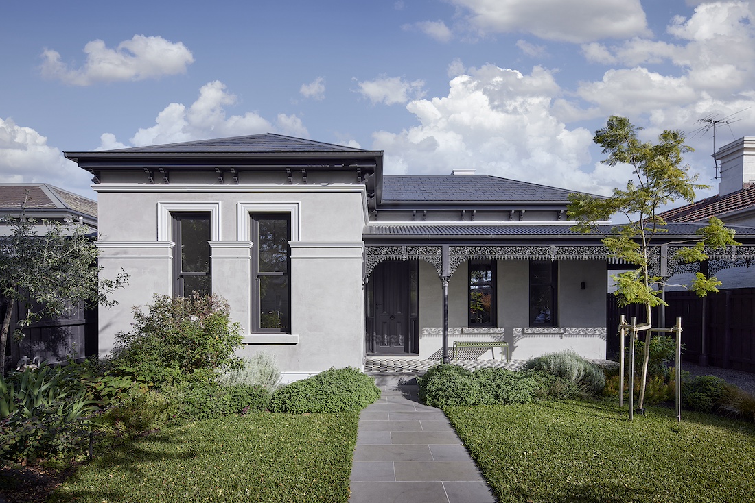 Grey Victorian exterior of Elsterwick House