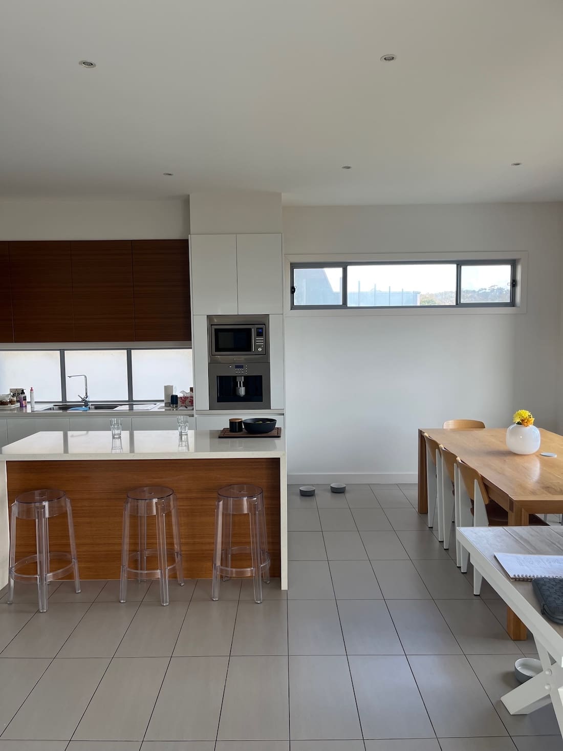 Typical 2000s kitchen before the makeover in this Mount Martha home renovation