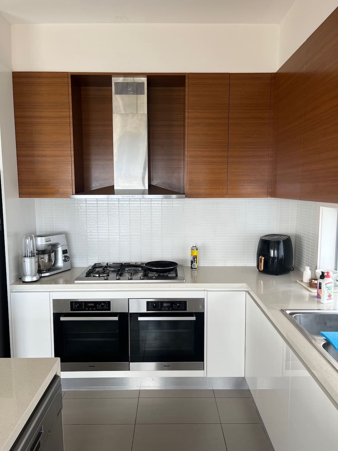 Typical 2000s kitchen before the makeover in this Mount Martha home renovation