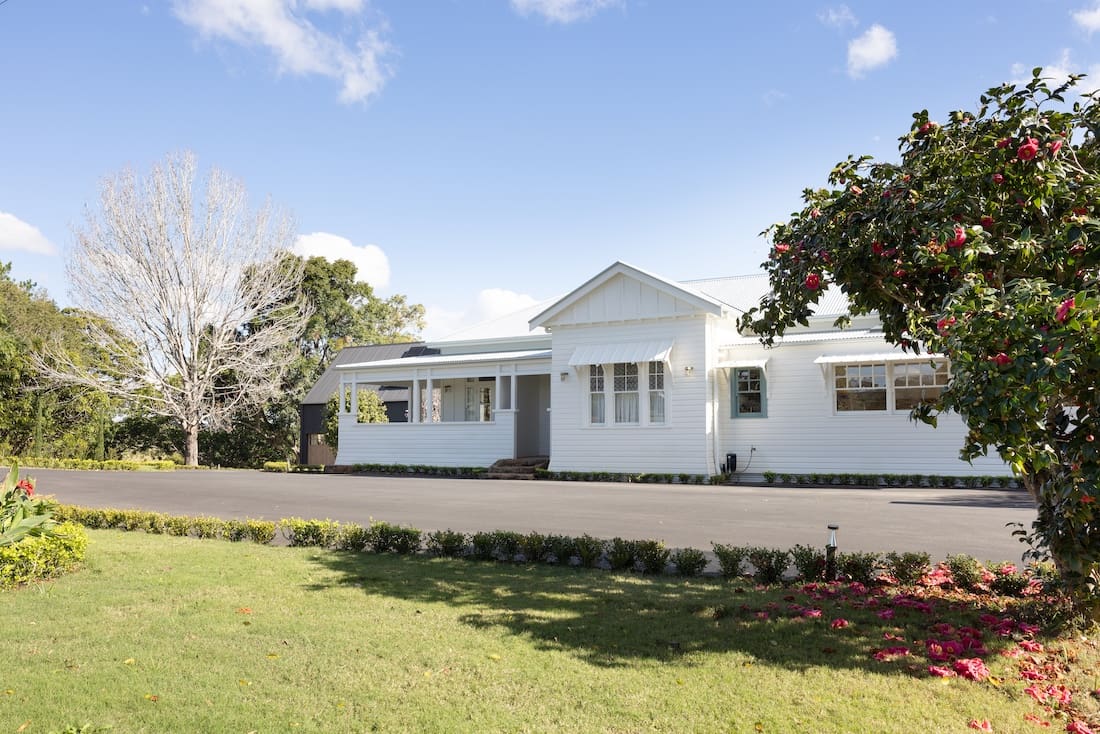 Front of renovated home Rocklee House