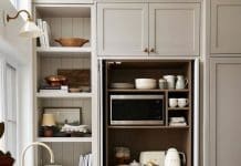 Reduce benchtop clutter with smart storage for small appliances Dedicated breakfast cupboard for small appliances