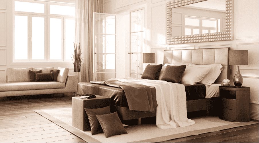 Modern minimalist bedroom