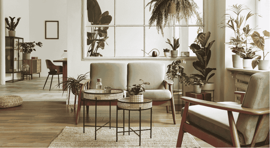 Minimal modern living area fusion style