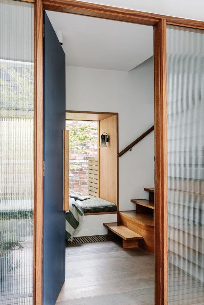 Entry and window seat of Chatterbox House