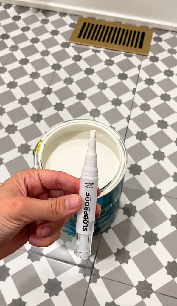 DIY Paint Touch-Up on Geometric Tiles