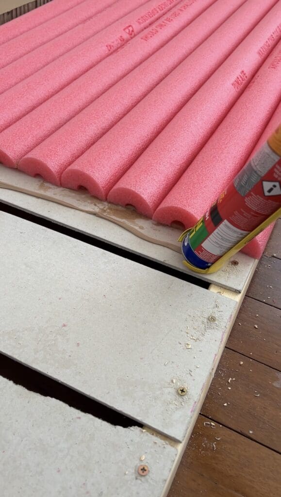 Cover the board in pool noodles