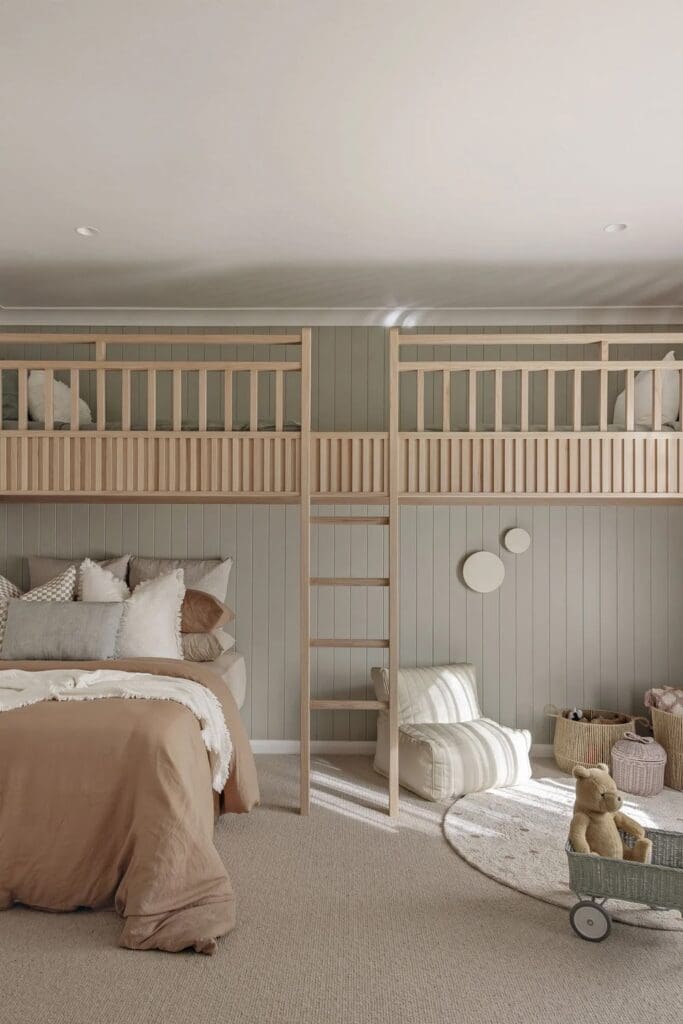 Built in bunk beds at Ewingsdale home