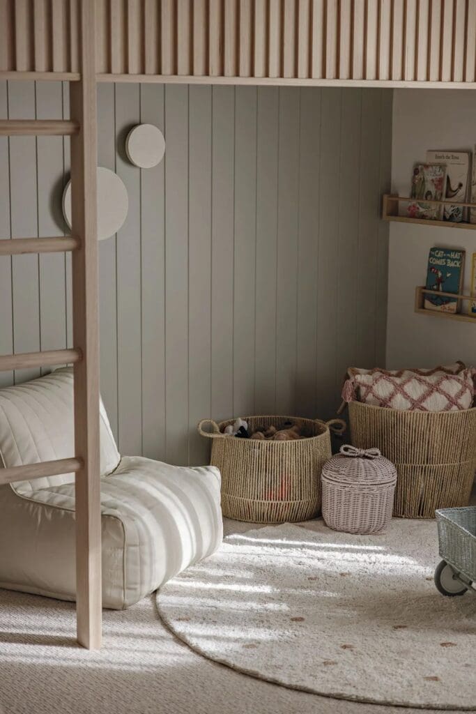 Styling in kids bedroom at Ewingsdale home