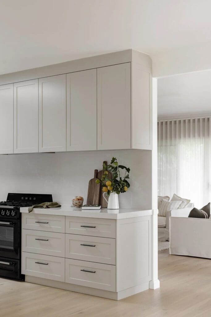 Kitchen through to living area in Ewingsdale home