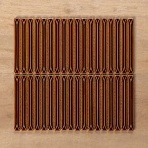 Terracotta gloss kitkat tiles