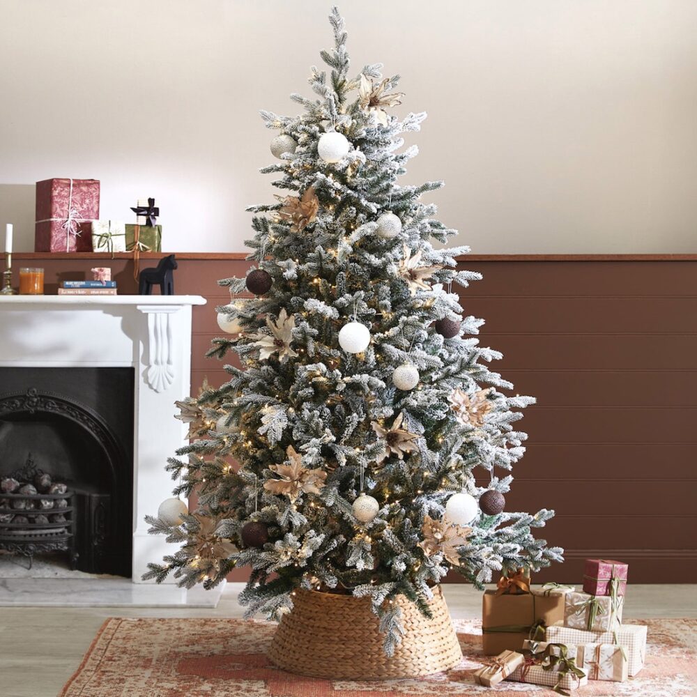 Flocked Christmas tree