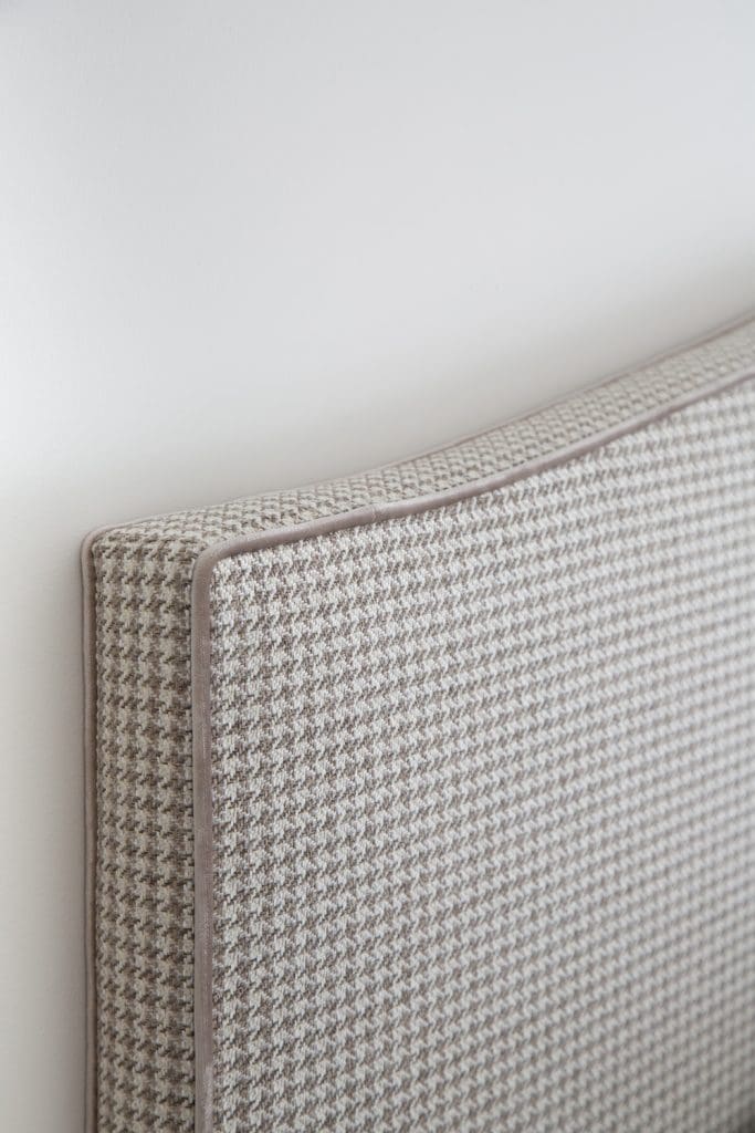 Heatherly Design, Fulham bedhead in Cannes taupe