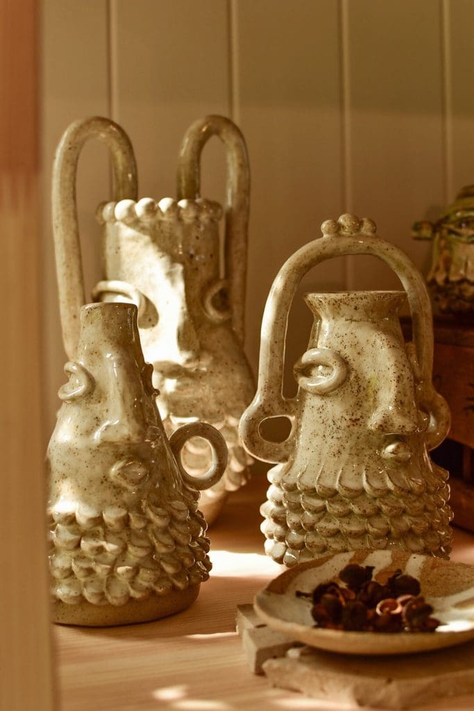 Face vases from Clayhead Ceramics