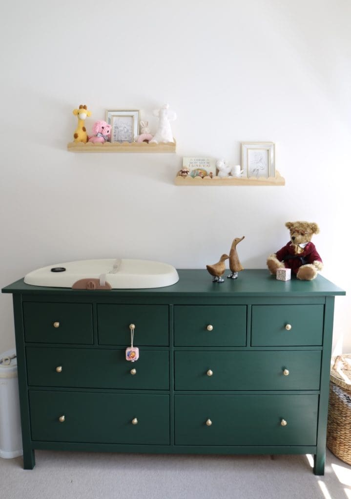 IKEA hack dresser in nursery