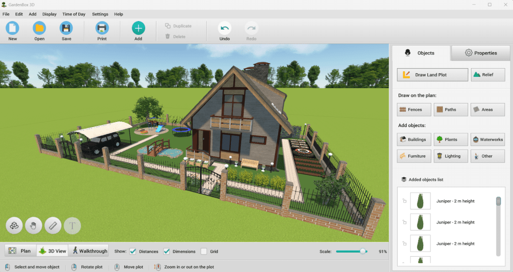 Example of 3D garden design