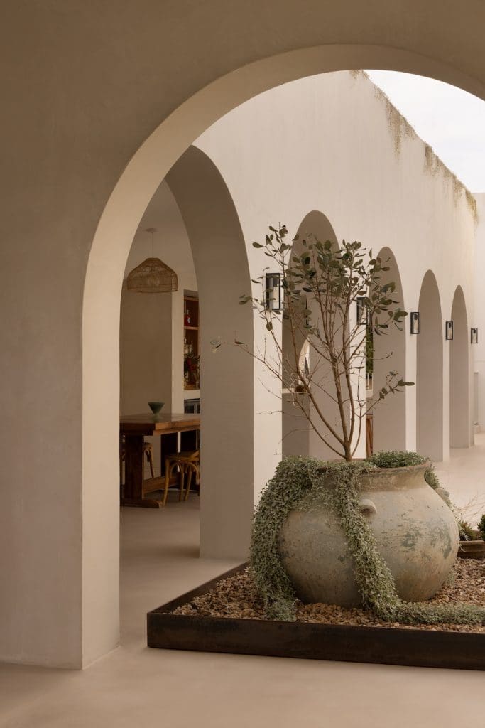 Exterior courtyard at Coastal Alchemy by The Stylesmiths