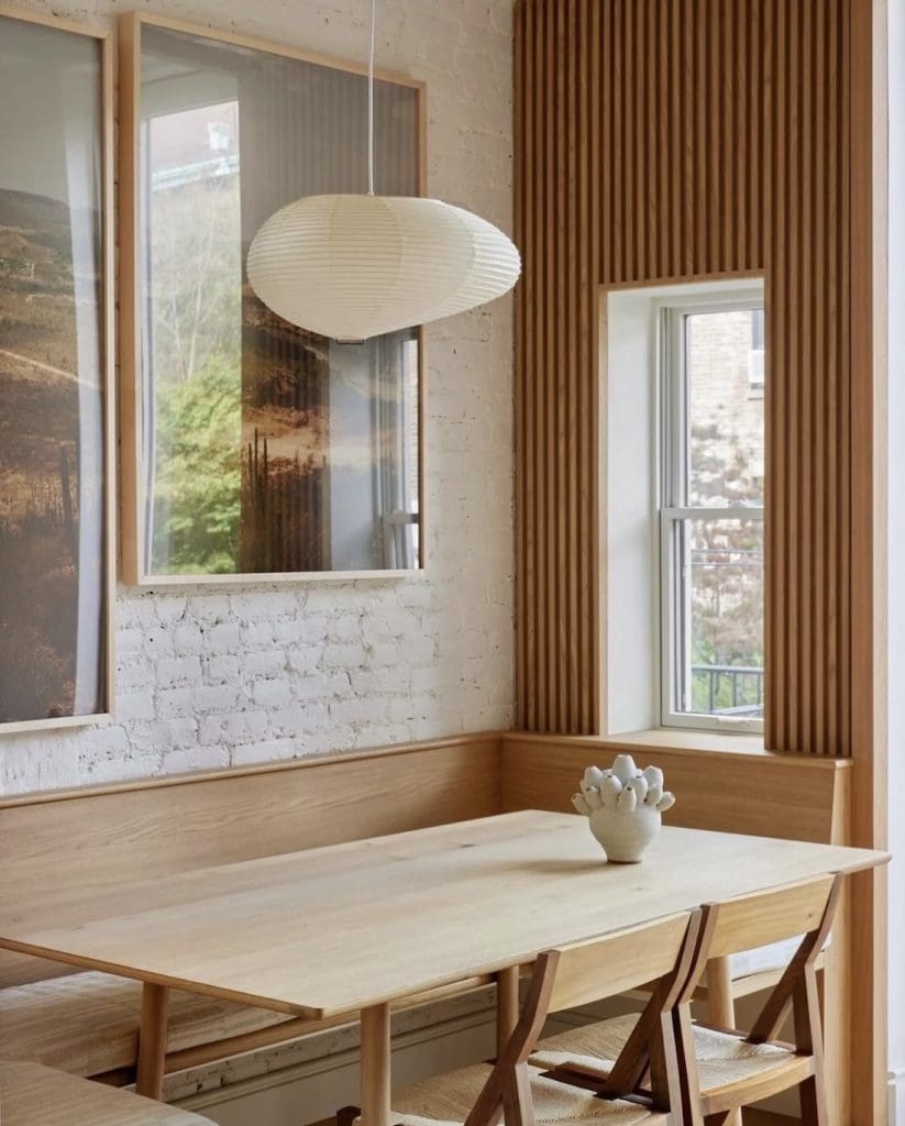 Japandi dining space