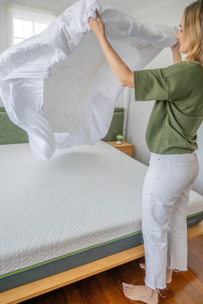 White mattress protector