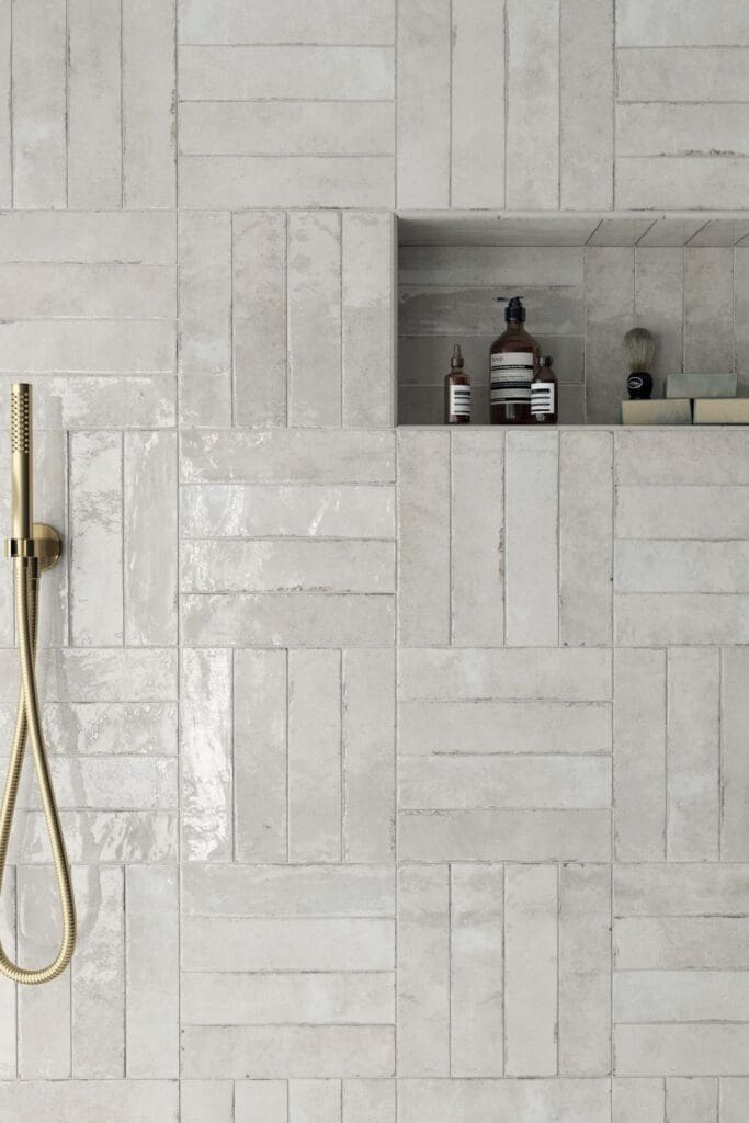 Basketweave subway tile pattern