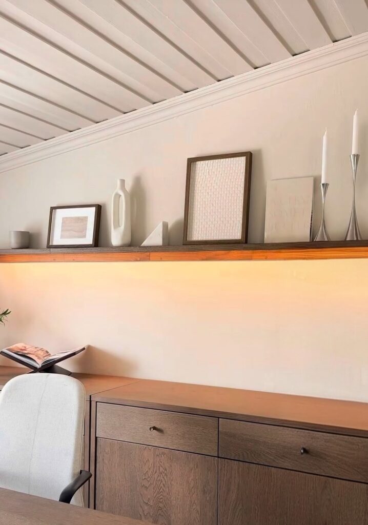Mosslanda shelf and ormanas LED lighting strip IKEA hack