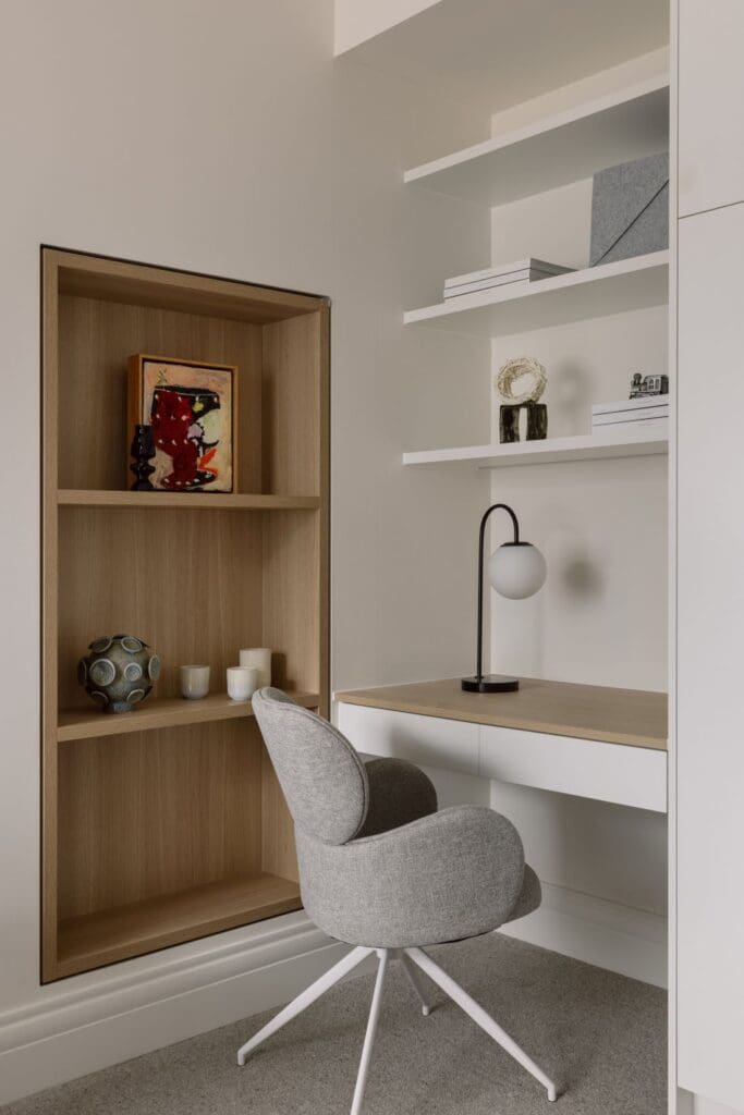 Compact home office work nook