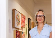 Thread and intention: Inside the studio of Elizabeth Sullivan Elizabeth Sullivan at her gallery exhibition
