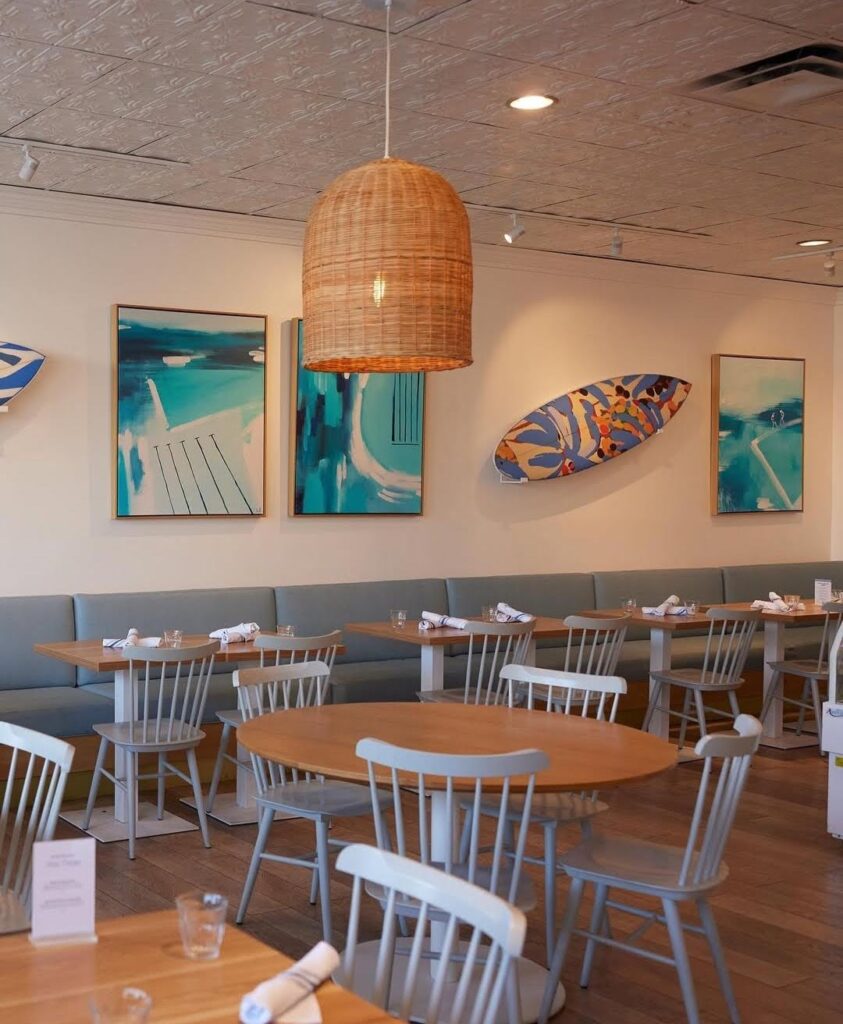 Jennifer Lia artworks in cafe
