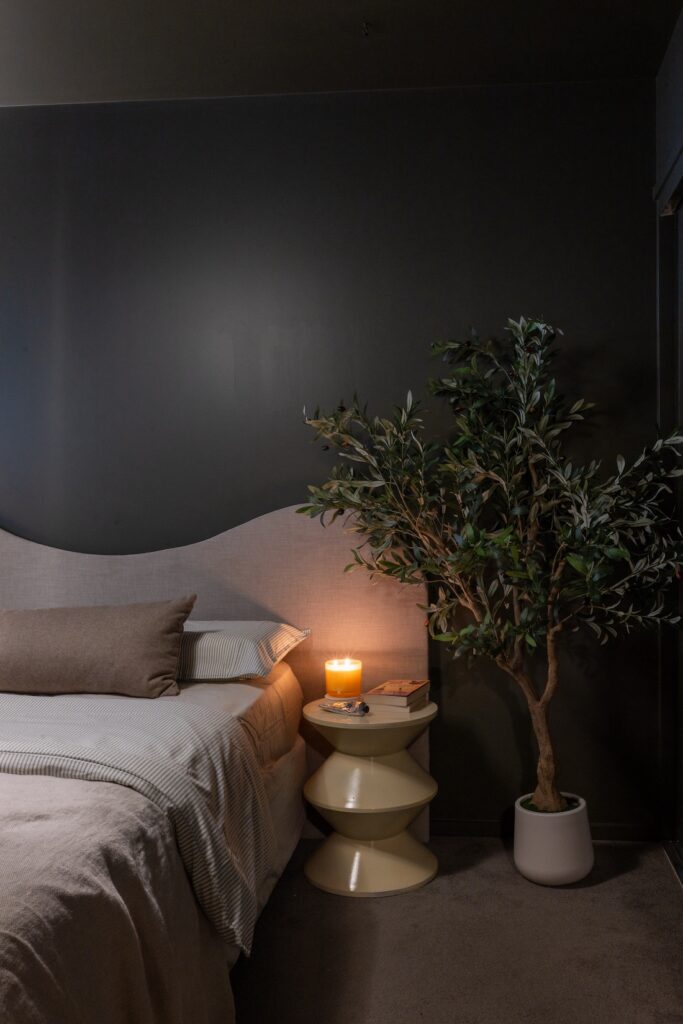 Realistic faux olive tree trunk
