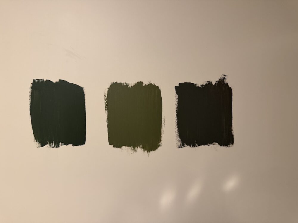 Testing shades of green paing