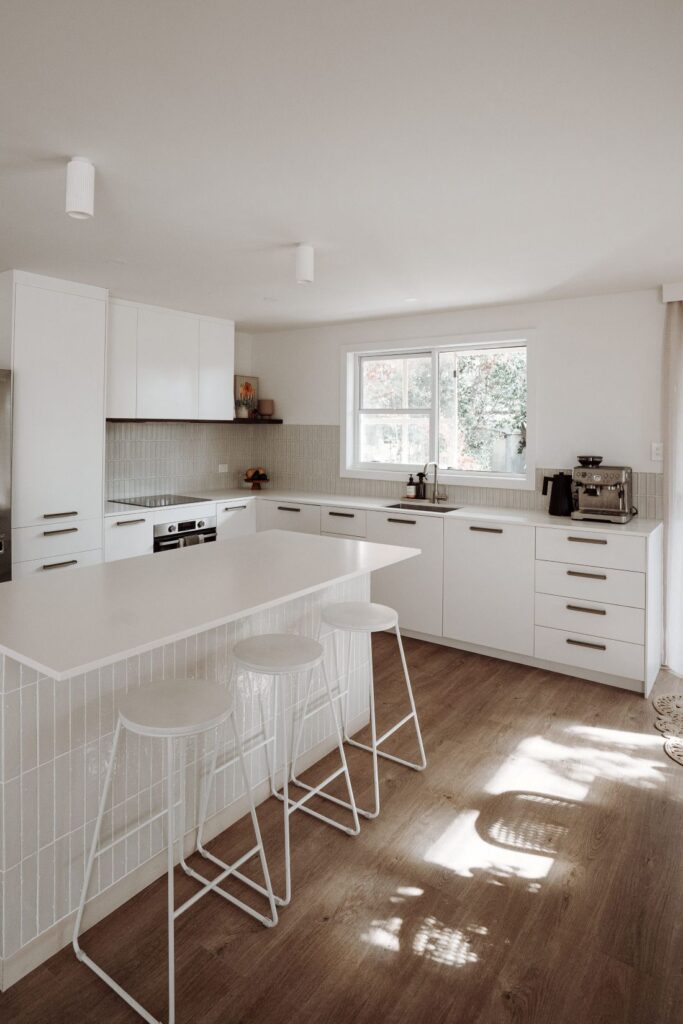 Bright contemporary kitchen with spacious island