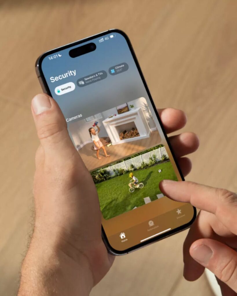 App controlled security camera