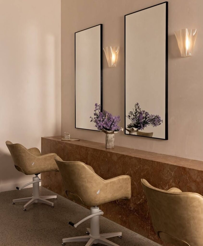 salon with FRANCA lights