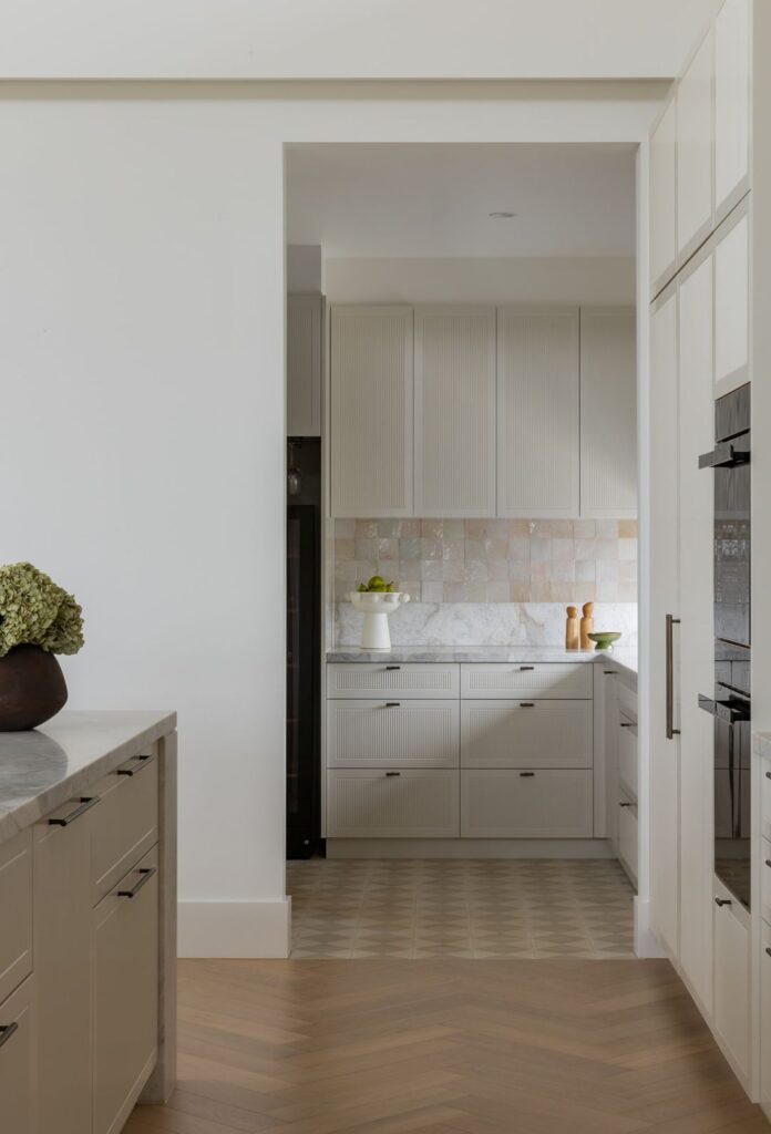 View into butler's pantry in Glenorie residence