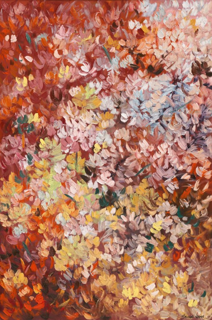 Warm abstract floral impression by Belinda Nadwie