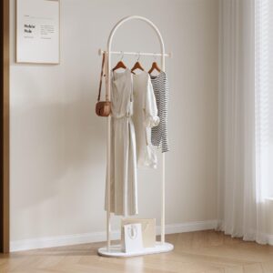 Freestanding Metal Coat Racks, Modern Clothes Rack with Shelf, Coat Hanger Stand with Hooks for Bedroom, Hallway, Entrance, Office, for Hats, Coats, Scarves, Handbags