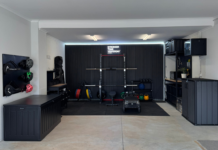 Home organisation tips: Expert organisers of 100+ spaces share their dos and don’ts Organised garage featuring black storage cabinets, wall-mounted equipment racks, shelving and a designated workout area.
