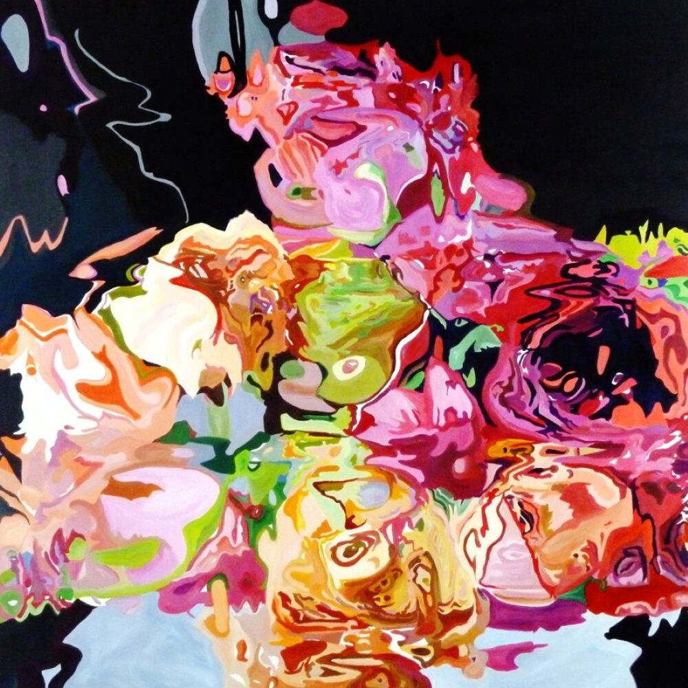 Lush peony floral cluster by Jennifer Gabbay