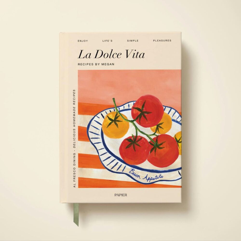 Custom recipe journal for home cooking couples