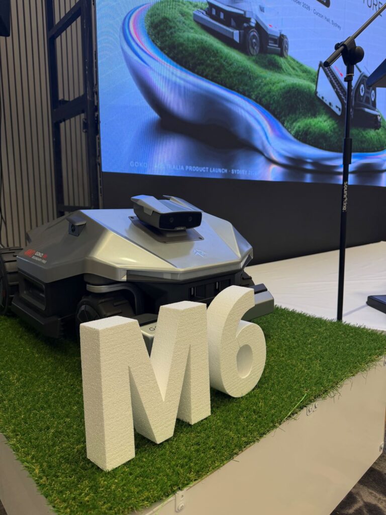 GOKO M6 robot lawn mower at Australian launch